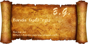 Banda György névjegykártya