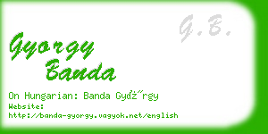 gyorgy banda business card